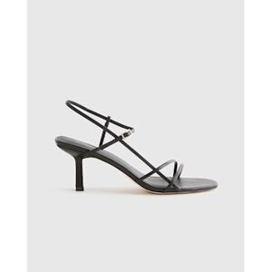 Quince Black Strappy Heeled Sandals